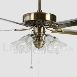 Ventilator de tavan vintage în stil european de 52 inchi