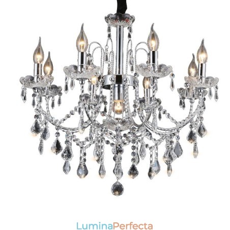 Candelabru elegant din cristal cu 9 lumini