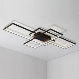 Plafoniera modernă, contemporană, cu pictură din aluminiu, Lampă de perete cu montare încasată, cu dimmer cu telecomandă pentru camera de zi, dormitor, poate fi folosită și ca lumină de perete