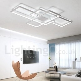 Plafoniera modernă, contemporană, cu pictură din aluminiu, Lampă de perete cu montare încasată, cu dimmer cu telecomandă pentru camera de zi, dormitor, poate fi folosită și ca lumină de perete
