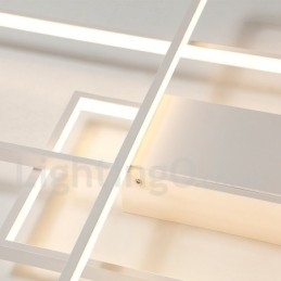 Plafoniera modernă, contemporană, cu pictură din aluminiu, Lampă de perete cu montare încasată, cu dimmer cu telecomandă pentru camera de zi, dormitor, poate fi folosită și ca lumină de perete