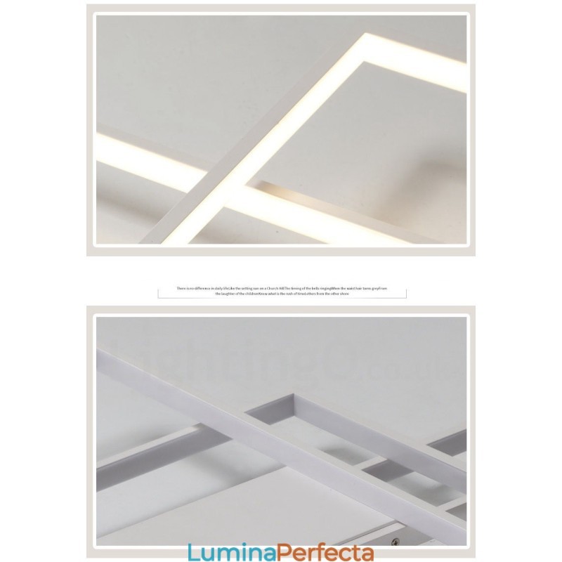 Plafoniera modernă, contemporană, cu pictură din aluminiu, Lampă de perete cu montare încasată, cu dimmer cu telecomandă pentru camera de zi, dormitor, poate fi folosită și ca lumină de perete
