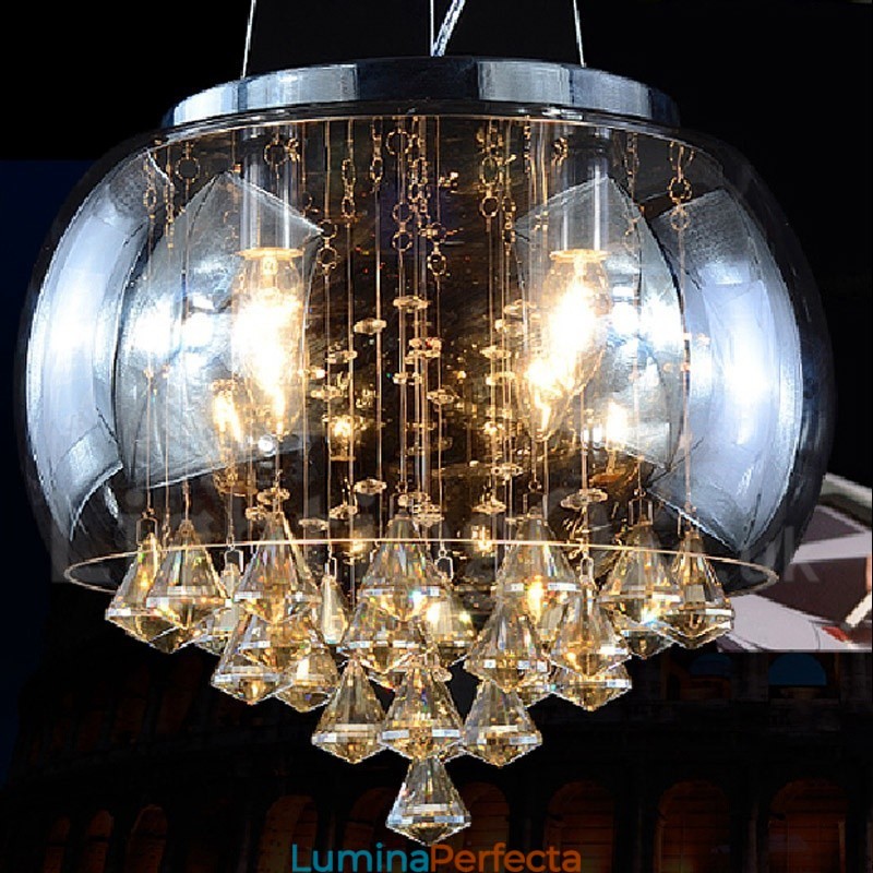 Lampă suspendată pentru magazin de iluminat din cristal modern și contemporan