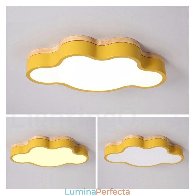 Plafoniera Macaron Multicolor Modern Contemporan Otel Plafon Lemn