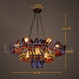 Magazin de iluminat retro din oțel Candelabru cu suspendare