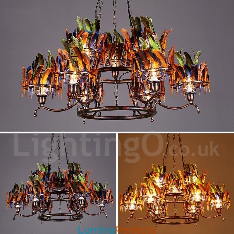 Magazin de iluminat retro din oțel Candelabru cu suspendare