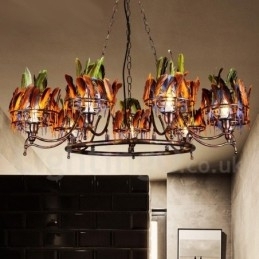 Magazin de iluminat retro din oțel Candelabru cu suspendare