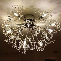 Plafon din oțel inoxidabil gravat din cristal de foioase