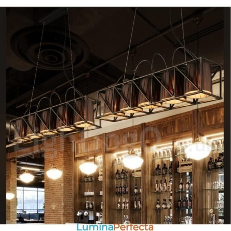 Magazin de iluminat din oțel în stil industrial Candelabru cu suspendare