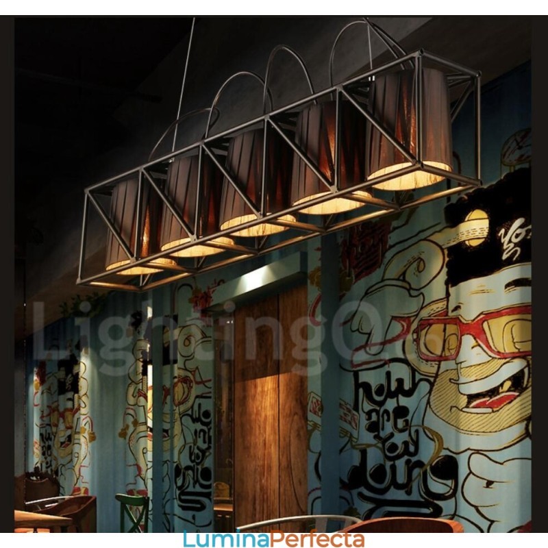 Magazin de iluminat din oțel în stil industrial Candelabru cu suspendare