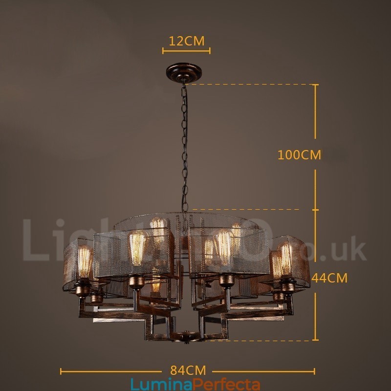 Magazin de iluminat din oțel în stil industrial Candelabru cu suspendare