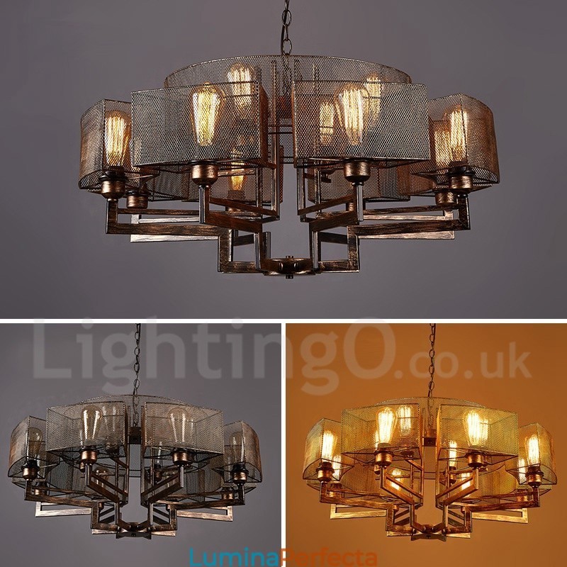 Magazin de iluminat din oțel în stil industrial Candelabru cu suspendare