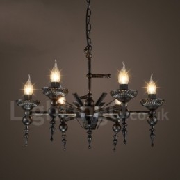 Magazin de iluminat din oțel în stil industrial Candelabru cu suspendare