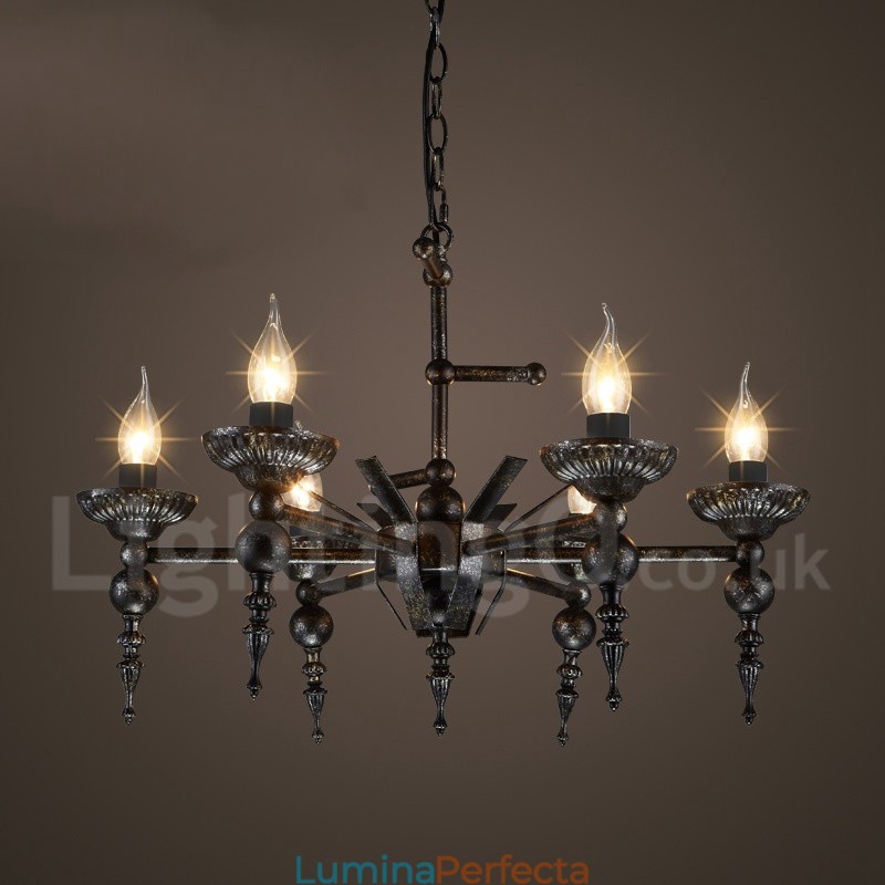 Magazin de iluminat din oțel în stil industrial Candelabru cu suspendare