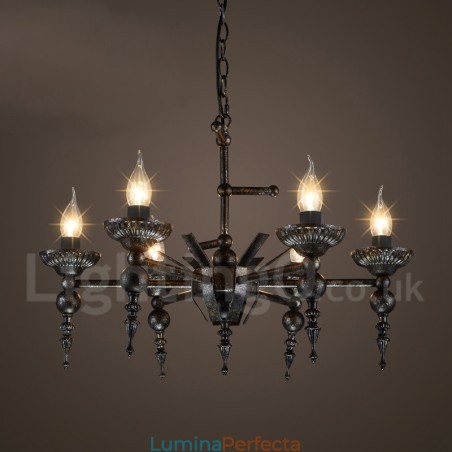 Magazin de iluminat din oțel în stil industrial Candelabru cu suspendare Magazin de iluminat din oțel în stil industrial Candelabru cu suspendare