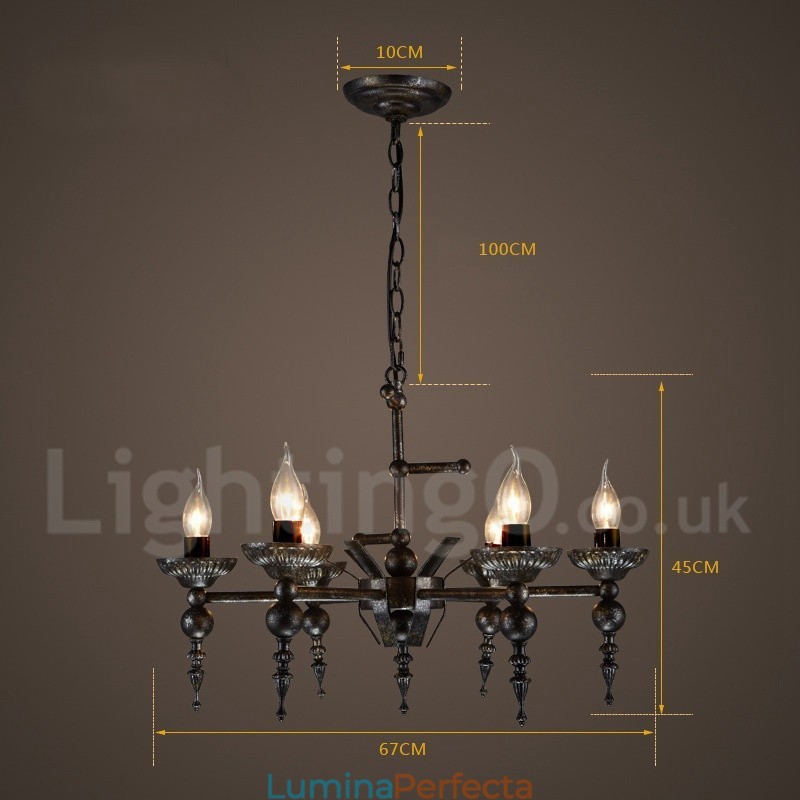 Magazin de iluminat din oțel în stil industrial Candelabru cu suspendare