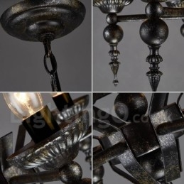 Magazin de iluminat din oțel în stil industrial Candelabru cu suspendare