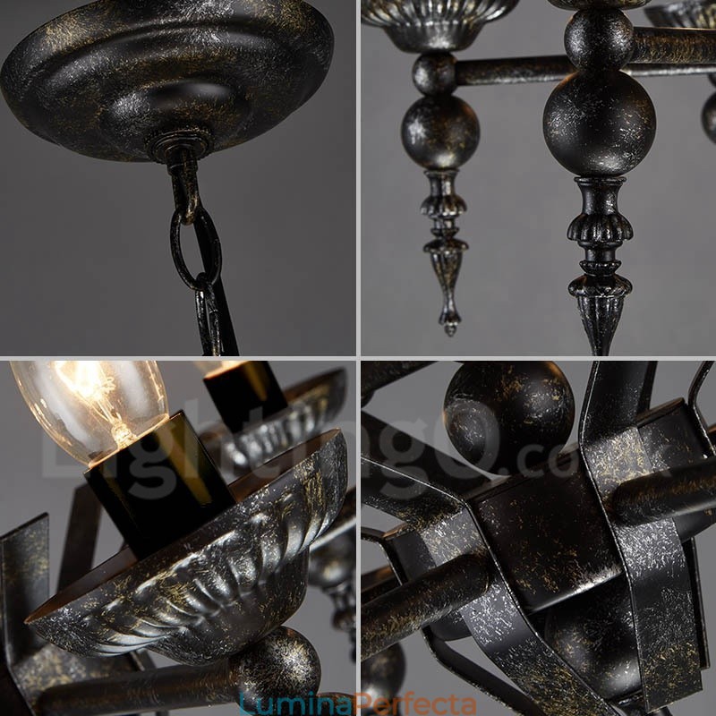 Magazin de iluminat din oțel în stil industrial Candelabru cu suspendare