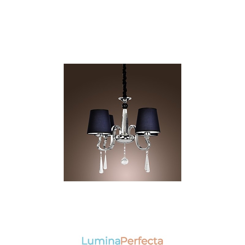 Candelabru vintage 4 lumini pictură clasică din țesătură metalică