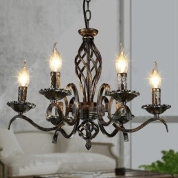 Magazin de iluminat din oțel în stil industrial Candelabru cu suspendare