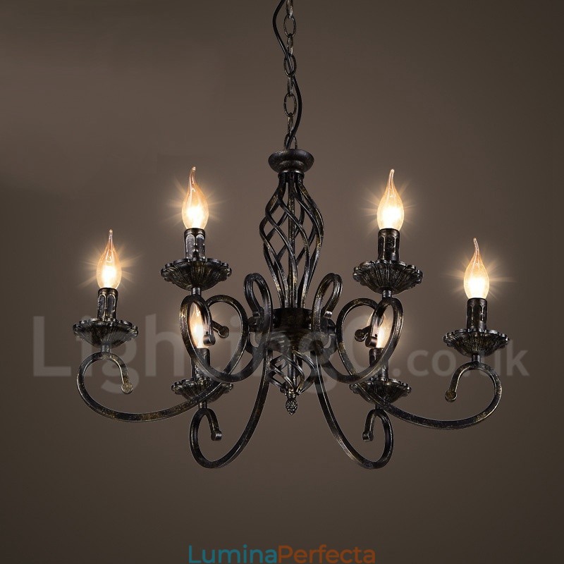 Magazin de iluminat din oțel în stil industrial Candelabru cu suspendare