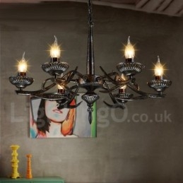 Magazin de iluminat din oțel în stil industrial Candelabru cu suspendare
