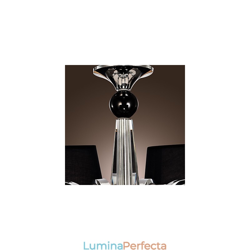 Candelabru vintage 4 lumini pictură clasică din țesătură metalică