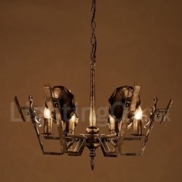 Magazin de iluminat din oțel în stil industrial Candelabru cu suspendare