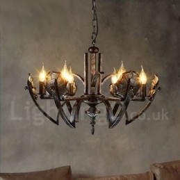 Magazin de iluminat din oțel în stil industrial Candelabru cu suspendare