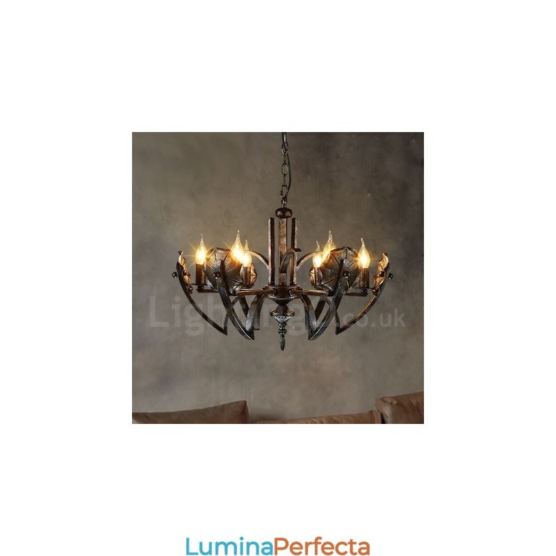 Magazin de iluminat din oțel în stil industrial Candelabru cu suspendare