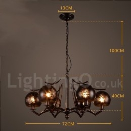 Magazin de iluminat din oțel în stil industrial Candelabru cu suspendare