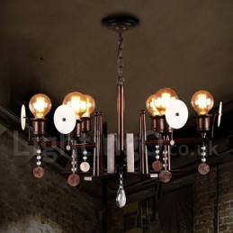 Stil Industrial Oțel Cristal Acrilic Iluminat Magazin Candelabru pendant