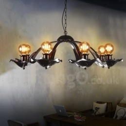 Magazin de iluminat din oțel în stil industrial Candelabru cu suspendare