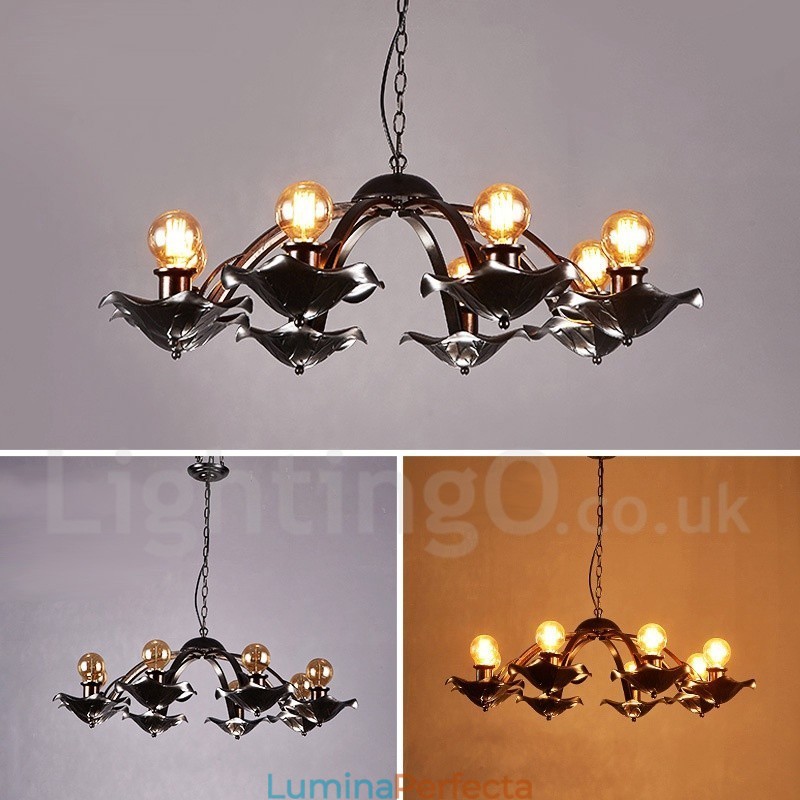 Magazin de iluminat din oțel în stil industrial Candelabru cu suspendare