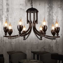 Magazin de iluminat din oțel în stil industrial Candelabru cu suspendare
