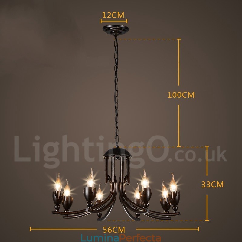 Magazin de iluminat din oțel în stil industrial Candelabru cu suspendare