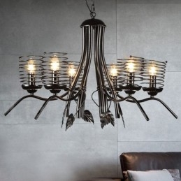 Magazin de iluminat din oțel în stil industrial Candelabru cu suspendare