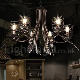 Magazin de iluminat din oțel în stil industrial Candelabru cu suspendare