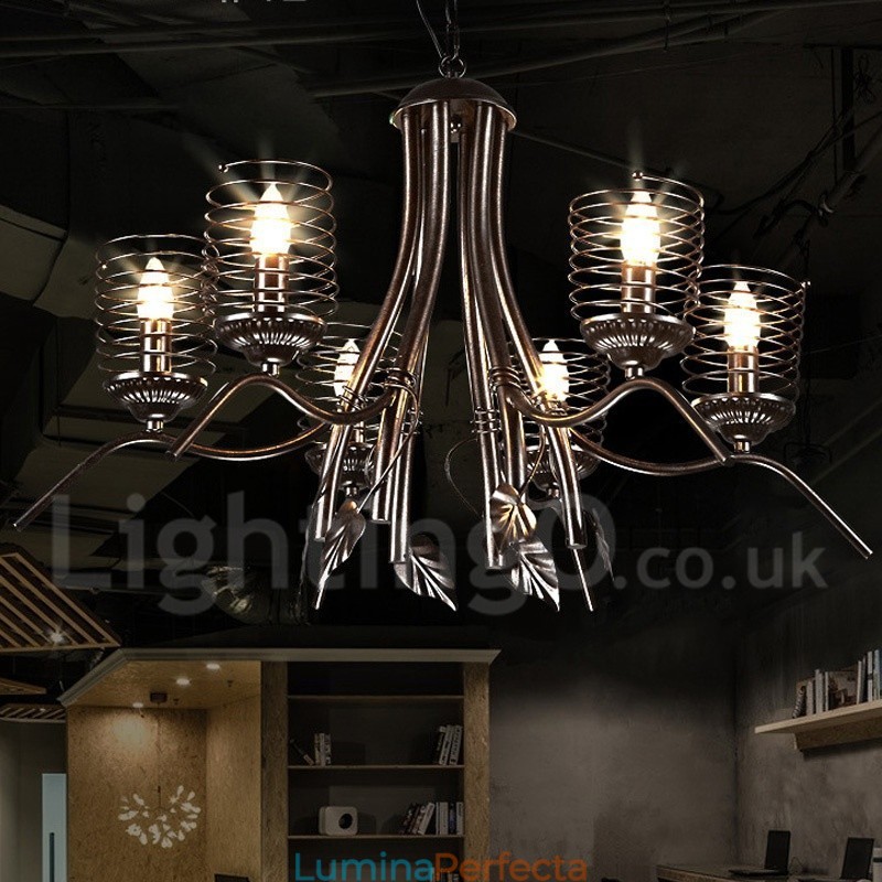 Magazin de iluminat din oțel în stil industrial Candelabru cu suspendare