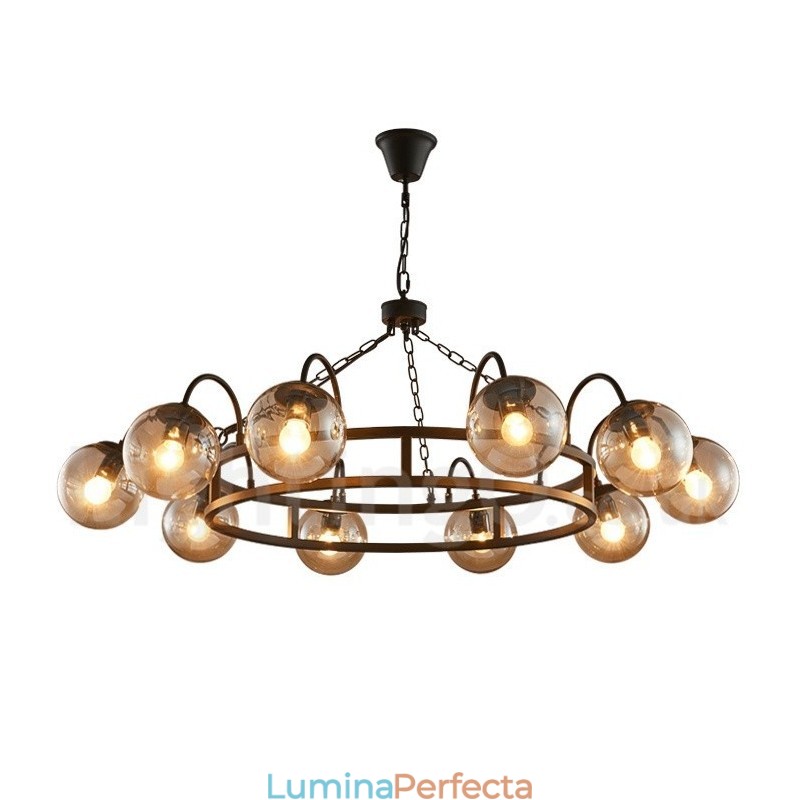 Magazin de iluminat din oțel în stil industrial Candelabru cu suspendare