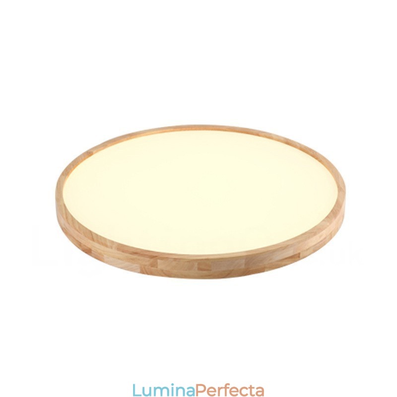 Plafoniera rotundă ultra subțire din lemn Plafoniera din lemn masiv din acril Nordic Lights