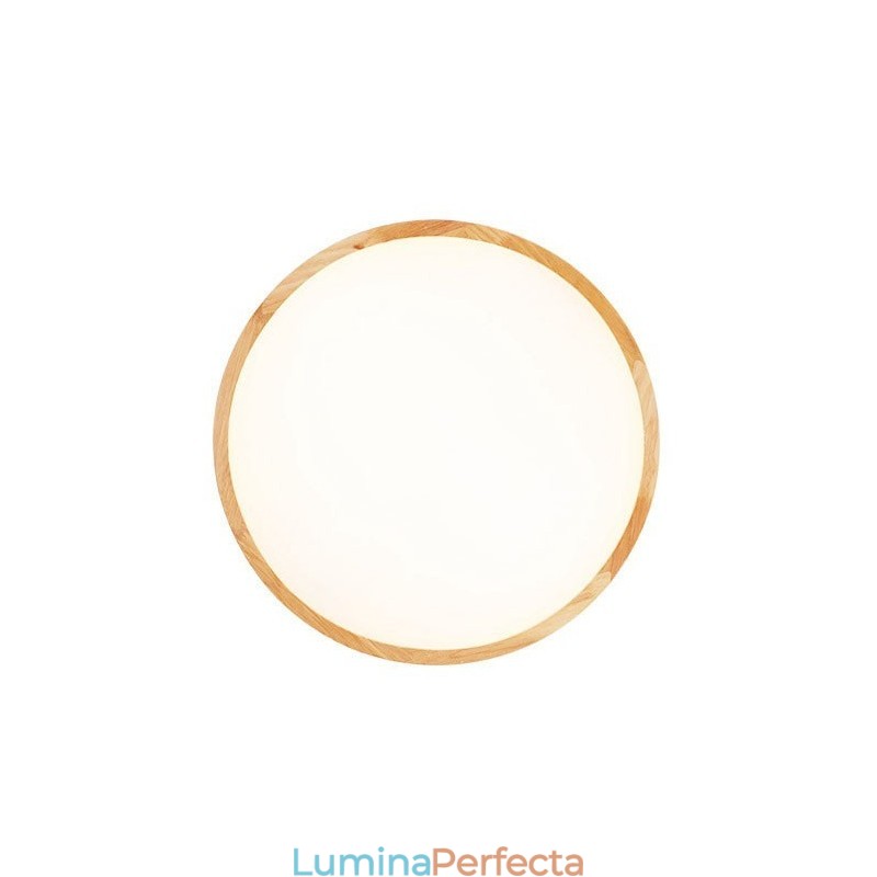 Plafoniera rotundă ultra subțire din lemn Plafoniera din lemn masiv din acril Nordic Lights