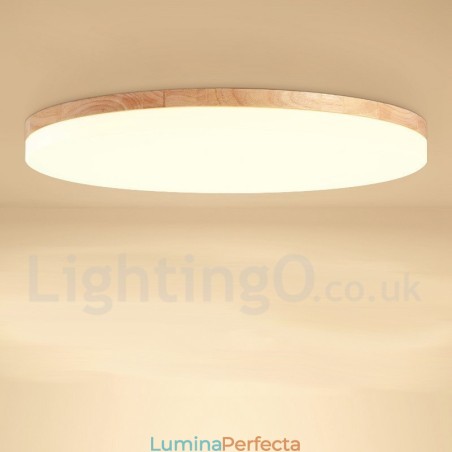 Plafoniera rotundă nordică Lampă modernă simplă din lemn masiv Plafoniera ultra subțire Plafoniera rotundă nordică Lampă modernă simplă din lemn masiv Plafoniera ultra subțire