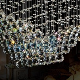 Candelabru modern și contemporan Corp de fixare suspendat cu picătură de ploaie din cristal