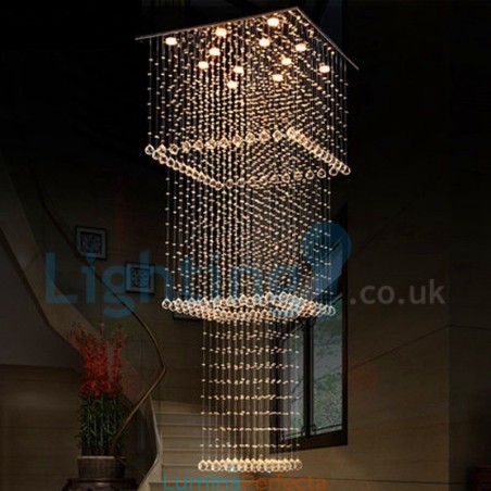 Candelabru modern și contemporan Corp de fixare suspendat cu picătură de ploaie din cristal Candelabru modern și contemporan Corp de fixare suspendat cu picătură de ploaie din cristal