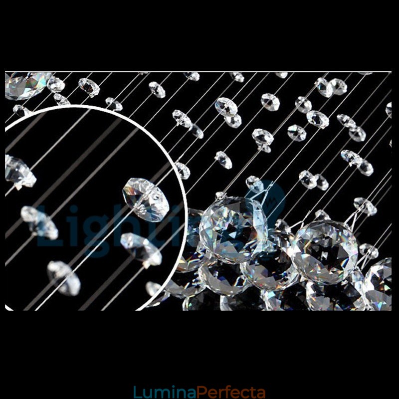 Candelabru modern și contemporan Corp de fixare suspendat cu picătură de ploaie din cristal