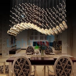 Candelabru modern și contemporan Corp de fixare suspendat cu picătură de ploaie din cristal