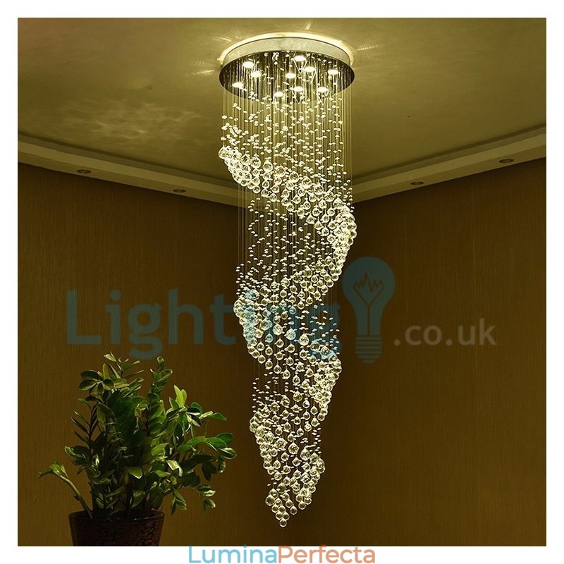 Candelabru modern și contemporan Corp de fixare suspendat cu picătură de ploaie din cristal