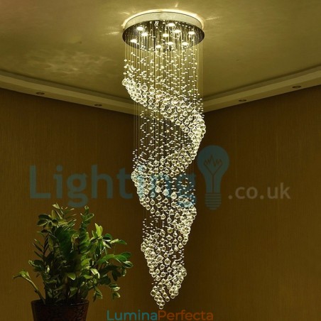 Candelabru modern și contemporan Corp de fixare suspendat cu picătură de ploaie din cristal Candelabru modern și contemporan Corp de fixare suspendat cu picătură de ploaie din cristal