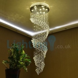 Candelabru modern și contemporan Corp de fixare suspendat cu picătură de ploaie din cristal